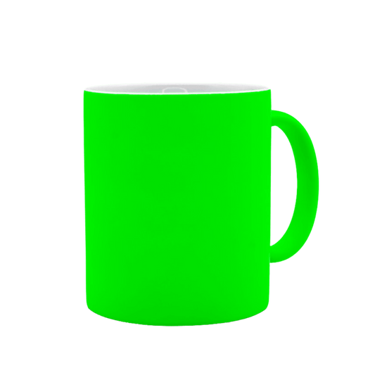 Caneca Fluorescente Verde para personalizar