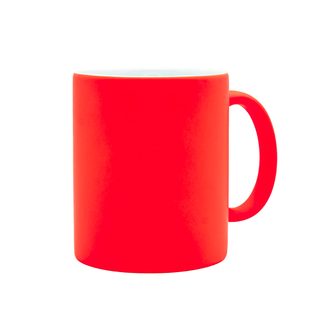 Caneca Fluorescente Vermelha para personalizar