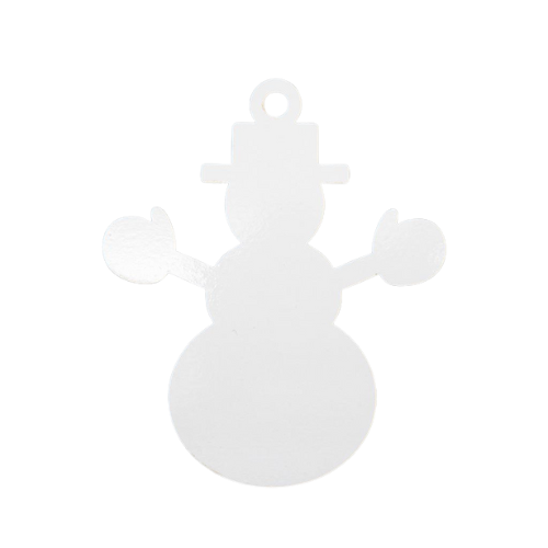 Pendente Branco em MDF em forma de boneco de neve para personalização