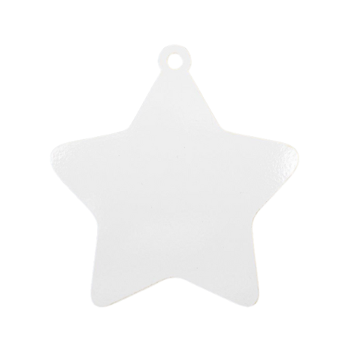 Pendente branco em MDF em forma de Estrela para personalização